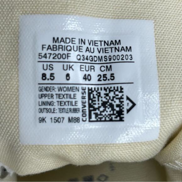 Converse Chuck Taylor All Star Lux Hi High Hidden Heel Wedge White Women’s 8.5 - Picture 7 of 12